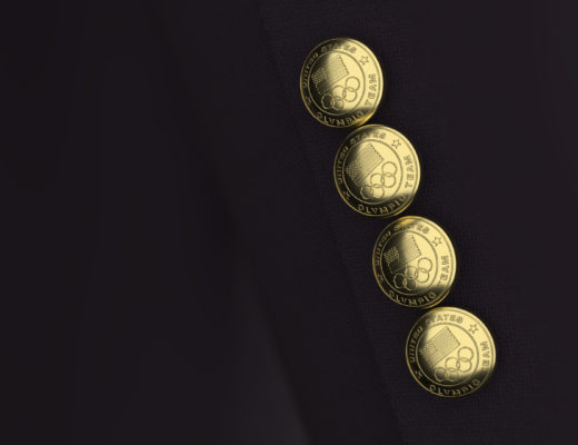 United States Olympic Team Uniform Brass sleeve button